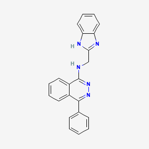 molecular formula C22H17N5 B5159809 N-(1H-benzimidazol-2-ylmethyl)-4-phenylphthalazin-1-amine 