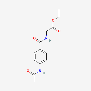 molecular formula C13H16N2O4 B5159838 Ethyl 2-[(4-acetamidophenyl)formamido]acetate 