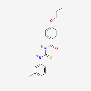 molecular formula C19H22N2O2S B5159973 N-[(3,4-dimethylphenyl)carbamothioyl]-4-propoxybenzamide 