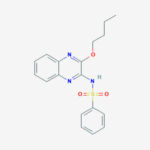 molecular formula C18H19N3O3S B5160013 N-(3-butoxyquinoxalin-2-yl)benzenesulfonamide 
