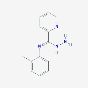 molecular formula C13H14N4 B5160109 N-amino-N'-(2-methylphenyl)pyridine-2-carboximidamide 