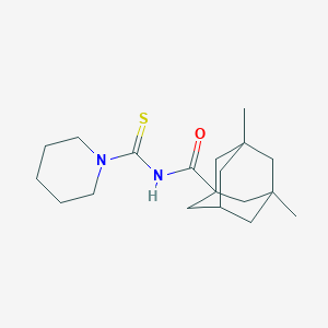 molecular formula C19H30N2OS B5160132 3,5-dimethyl-N-(1-piperidinylcarbonothioyl)-1-adamantanecarboxamide 