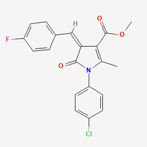molecular formula C20H15ClFNO3 B5160142 methyl (4Z)-1-(4-chlorophenyl)-4-(4-fluorobenzylidene)-2-methyl-5-oxo-4,5-dihydro-1H-pyrrole-3-carboxylate 