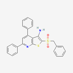 molecular formula C26H20N2O2S2 B5160157 2-(benzylsulfonyl)-4,6-diphenylthieno[2,3-b]pyridin-3-amine 