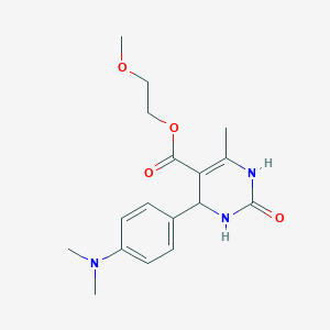 molecular formula C17H23N3O4 B5160163 2-Methoxyethyl 4-[4-(dimethylamino)phenyl]-6-methyl-2-oxo-1,2,3,4-tetrahydropyrimidine-5-carboxylate 