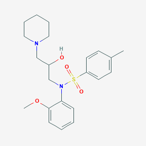 molecular formula C22H30N2O4S B5160194 N-[2-hydroxy-3-(1-piperidinyl)propyl]-N-(2-methoxyphenyl)-4-methylbenzenesulfonamide 