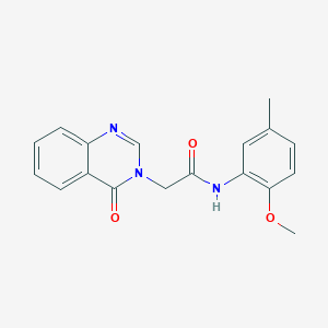 molecular formula C18H17N3O3 B5160335 N-(2-methoxy-5-methylphenyl)-2-(4-oxo-3(4H)-quinazolinyl)acetamide 