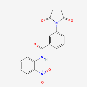 molecular formula C17H13N3O5 B5160537 3-(2,5-DIOXO-1-PYRROLIDINYL)-N~1~-(2-NITROPHENYL)BENZAMIDE 