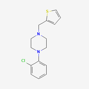 molecular formula C15H17ClN2S B5160550 1-(2-Chlorophenyl)-4-(thiophen-2-ylmethyl)piperazine 