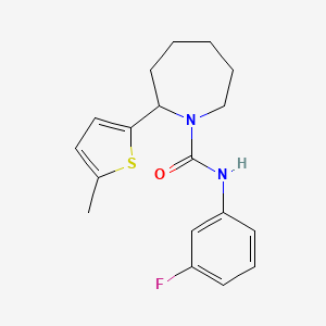 molecular formula C18H21FN2OS B5160608 N-(3-fluorophenyl)-2-(5-methylthiophen-2-yl)azepane-1-carboxamide 