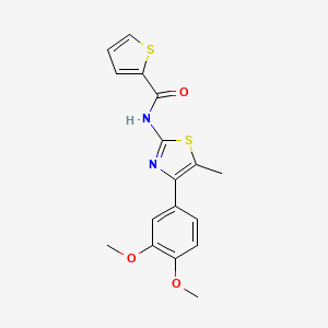 molecular formula C17H16N2O3S2 B5160618 N-[4-(3,4-dimethoxyphenyl)-5-methyl-1,3-thiazol-2-yl]thiophene-2-carboxamide 