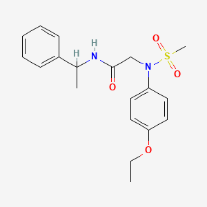 molecular formula C19H24N2O4S B5160657 N~2~-(4-ethoxyphenyl)-N~2~-(methylsulfonyl)-N-(1-phenylethyl)glycinamide 