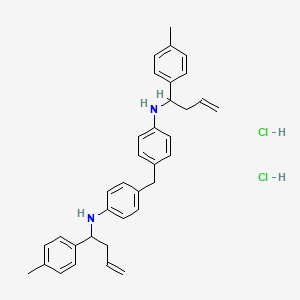 molecular formula C35H40Cl2N2 B5160829 N-[1-(4-methylphenyl)but-3-enyl]-4-[[4-[1-(4-methylphenyl)but-3-enylamino]phenyl]methyl]aniline;dihydrochloride 