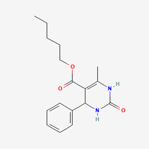 molecular formula C17H22N2O3 B5160922 Pentyl 6-methyl-2-oxo-4-phenyl-1,2,3,4-tetrahydropyrimidine-5-carboxylate CAS No. 5468-30-4
