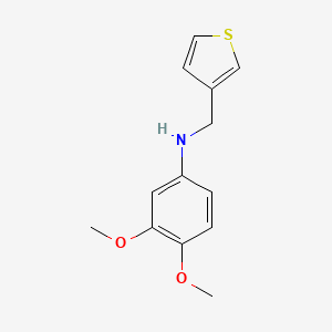 molecular formula C13H15NO2S B5160946 3,4-dimethoxy-N-(thiophen-3-ylmethyl)aniline 
