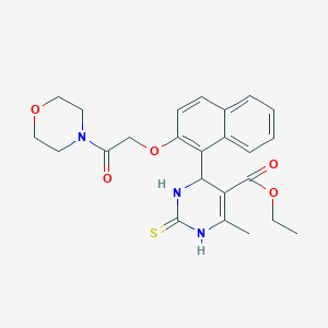 molecular formula C24H27N3O5S B5161068 ETHYL 6-METHYL-4-{2-[2-(MORPHOLIN-4-YL)-2-OXOETHOXY]NAPHTHALEN-1-YL}-2-SULFANYLIDENE-1,2,3,4-TETRAHYDROPYRIMIDINE-5-CARBOXYLATE 