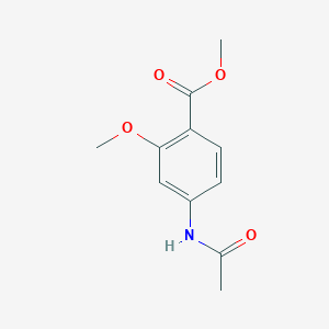 molecular formula C11H13NO4 B051611 Methyl 4-acetamido-2-methoxybenzoate CAS No. 4093-29-2
