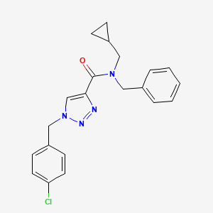 molecular formula C21H21ClN4O B5161148 N-benzyl-1-(4-chlorobenzyl)-N-(cyclopropylmethyl)-1H-1,2,3-triazole-4-carboxamide 