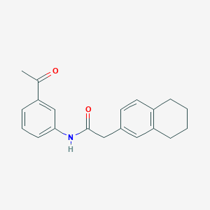 molecular formula C20H21NO2 B5161180 N-(3-acetylphenyl)-2-(5,6,7,8-tetrahydro-2-naphthalenyl)acetamide 