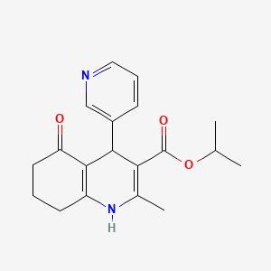 molecular formula C19H22N2O3 B5161208 Propan-2-yl 2-methyl-5-oxo-4-(pyridin-3-yl)-1,4,5,6,7,8-hexahydroquinoline-3-carboxylate 
