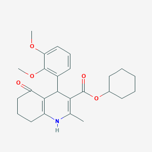 molecular formula C25H31NO5 B5161255 Cyclohexyl 4-(2,3-dimethoxyphenyl)-2-methyl-5-oxo-1,4,5,6,7,8-hexahydroquinoline-3-carboxylate 