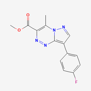 molecular formula C14H11FN4O2 B5161368 methyl 8-(4-fluorophenyl)-4-methylpyrazolo[5,1-c][1,2,4]triazine-3-carboxylate 