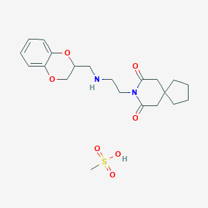 molecular formula C21H30N2O7S B051614 Binospirone mesylate CAS No. 124756-23-6