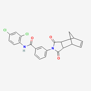 molecular formula C22H16Cl2N2O3 B5161484 N-(2,4-dichlorophenyl)-3-(3,5-dioxo-4-azatricyclo[5.2.1.02,6]dec-8-en-4-yl)benzamide 