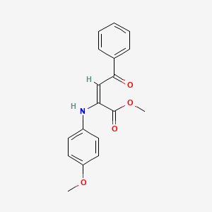 molecular formula C18H17NO4 B5161558 methyl 2-[(4-methoxyphenyl)amino]-4-oxo-4-phenyl-2-butenoate 