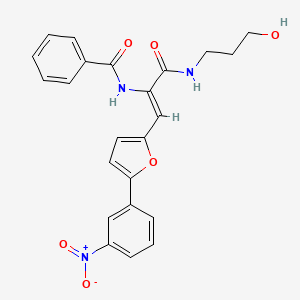 molecular formula C23H21N3O6 B5161737 N-(1-(((3-HO-PROPYL)AMINO)CARBONYL)-2-(5-(3-NITROPHENYL)-2-FURYL)VINYL)BENZAMIDE 