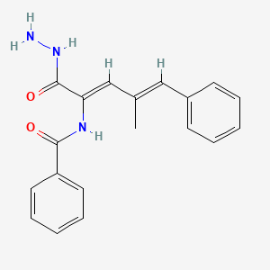 molecular formula C19H19N3O2 B5161778 N-[(2Z,4E)-1-hydrazinyl-4-methyl-1-oxo-5-phenylpenta-2,4-dien-2-yl]benzamide 
