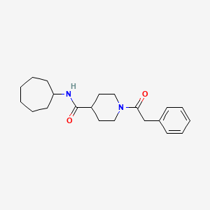 molecular formula C21H30N2O2 B5161830 N-cycloheptyl-1-(2-phenylacetyl)piperidine-4-carboxamide 