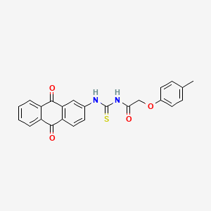 molecular formula C24H18N2O4S B5162155 N-[(9,10-dioxo-9,10-dihydroanthracen-2-yl)carbamothioyl]-2-(4-methylphenoxy)acetamide 