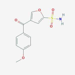 molecular formula C12H11NO5S B051622 4-(4-Methoxybenzoyl)-2-furansulfonamide CAS No. 118993-61-6