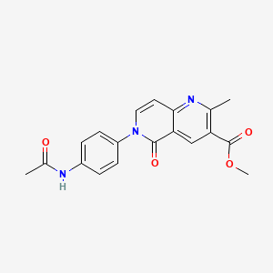 molecular formula C19H17N3O4 B5162428 METHYL 6-(4-ACETAMIDOPHENYL)-2-METHYL-5-OXO-5,6-DIHYDRO-1,6-NAPHTHYRIDINE-3-CARBOXYLATE 