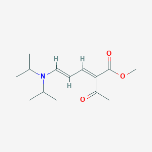 molecular formula C14H23NO3 B5162536 methyl (2E,4E)-2-acetyl-5-[di(propan-2-yl)amino]penta-2,4-dienoate 