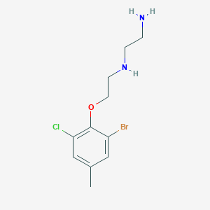 molecular formula C11H16BrClN2O B5162561 N'-[2-(2-bromo-6-chloro-4-methylphenoxy)ethyl]ethane-1,2-diamine 