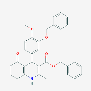 molecular formula C32H31NO5 B5162743 Benzyl 4-[3-(benzyloxy)-4-methoxyphenyl]-2-methyl-5-oxo-1,4,5,6,7,8-hexahydroquinoline-3-carboxylate 