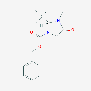 molecular formula C16H22N2O3 B051628 (S)-1-Z-2-tert-Butyl-3-methyl-4-imidazolidinone CAS No. 119906-49-9