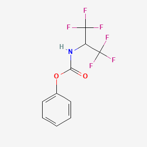 molecular formula C10H7F6NO2 B5162893 phenyl N-(1,1,1,3,3,3-hexafluoropropan-2-yl)carbamate 