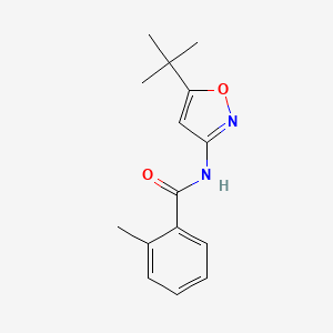 molecular formula C15H18N2O2 B5162934 N-(5-tert-butyl-1,2-oxazol-3-yl)-2-methylbenzamide 