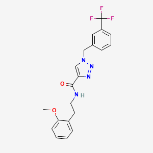 molecular formula C20H19F3N4O2 B5163022 N-[2-(2-methoxyphenyl)ethyl]-1-[[3-(trifluoromethyl)phenyl]methyl]triazole-4-carboxamide 