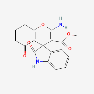 molecular formula C18H16N2O5 B5163025 methyl 2-amino-2',5-dioxo-1',2',5,6,7,8-hexahydrospiro[chromene-4,3'-indole]-3-carboxylate 