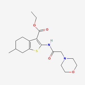 B5163051 ethyl 6-methyl-2-[(4-morpholinylacetyl)amino]-4,5,6,7-tetrahydro-1-benzothiophene-3-carboxylate CAS No. 76981-93-6