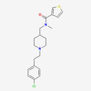 molecular formula C20H25ClN2OS B5163248 N-({1-[2-(4-chlorophenyl)ethyl]-4-piperidinyl}methyl)-N-methyl-3-thiophenecarboxamide 