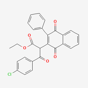 molecular formula C27H19ClO5 B5163333 ethyl 3-(4-chlorophenyl)-2-(1,4-dioxo-3-phenyl-1,4-dihydro-2-naphthalenyl)-3-oxopropanoate 