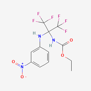 molecular formula C12H11F6N3O4 B5163339 ethyl [2,2,2-trifluoro-1-[(3-nitrophenyl)amino]-1-(trifluoromethyl)ethyl]carbamate 