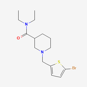 molecular formula C15H23BrN2OS B5163345 1-[(5-bromothiophen-2-yl)methyl]-N,N-diethylpiperidine-3-carboxamide 