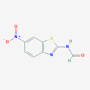 molecular formula C8H5N3O3S B051634 N-(6-Nitro-1,3-benzothiazol-2-yl)formamide CAS No. 118221-27-5