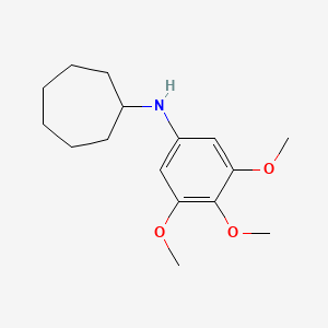 molecular formula C16H25NO3 B5163422 N-(3,4,5-trimethoxyphenyl)cycloheptanamine 